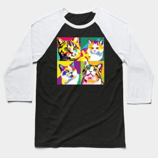 Munchkin Cat Pop Art - Cat Lover Gift Baseball T-Shirt